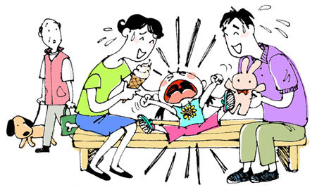 アグネスの教育アドバイス「「甘えさせる」と「甘やかす」、どう違う?」イラスト