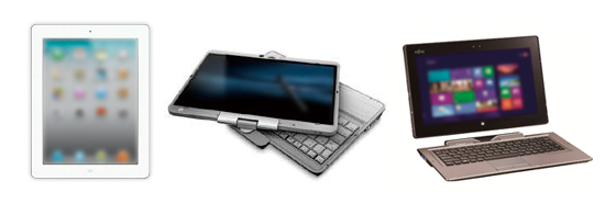 写真1:タブレットPCの種類例