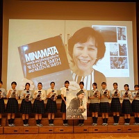 『MINAMATAーミナマター』田園調布学園オンライン訪問交流会登場人物のモデルとなったアイリーンさんとZoomで交流