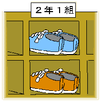 靴箱【食とくらし】【２年・生活科】　