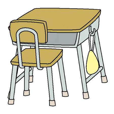 机と椅子 学校で使えるイラスト 学びの場 Com