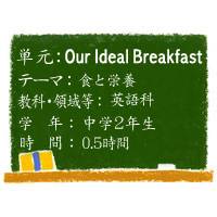 PROGRAM4　The Pillow～Our Ideal Breakfast～【食と栄養】［中2・英語］