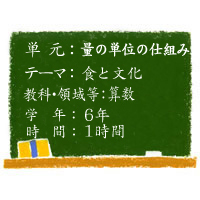 量の単位の仕組み【食と文化】［小６・算数］