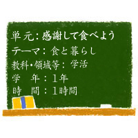 感謝して食べよう～きゅうしょくをつくってくれてありがとう～【食と暮らし】［小1・学活］