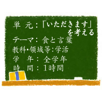 「いただきます」を考える【食と言葉】［小・学活］