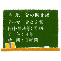 食の擬音語【食と言葉】［小４・国語］