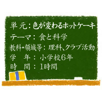 色が変わるホットケーキ【食と科学】［小6・理科、クラブ活動］